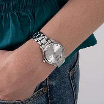 GUESS Silver Tone Stainless Steel 316L Woman's Watch | GW0385L1