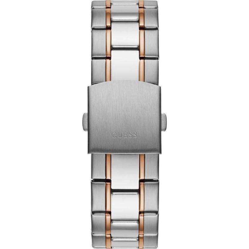 GUESS Sport Commander Pilot Silver & Rose Gold Men's Watch | GW0056G5