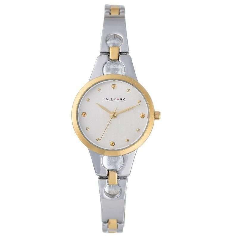 Hallmark Two Tone Bracelet White Dial Ladies Watch | HC1471S