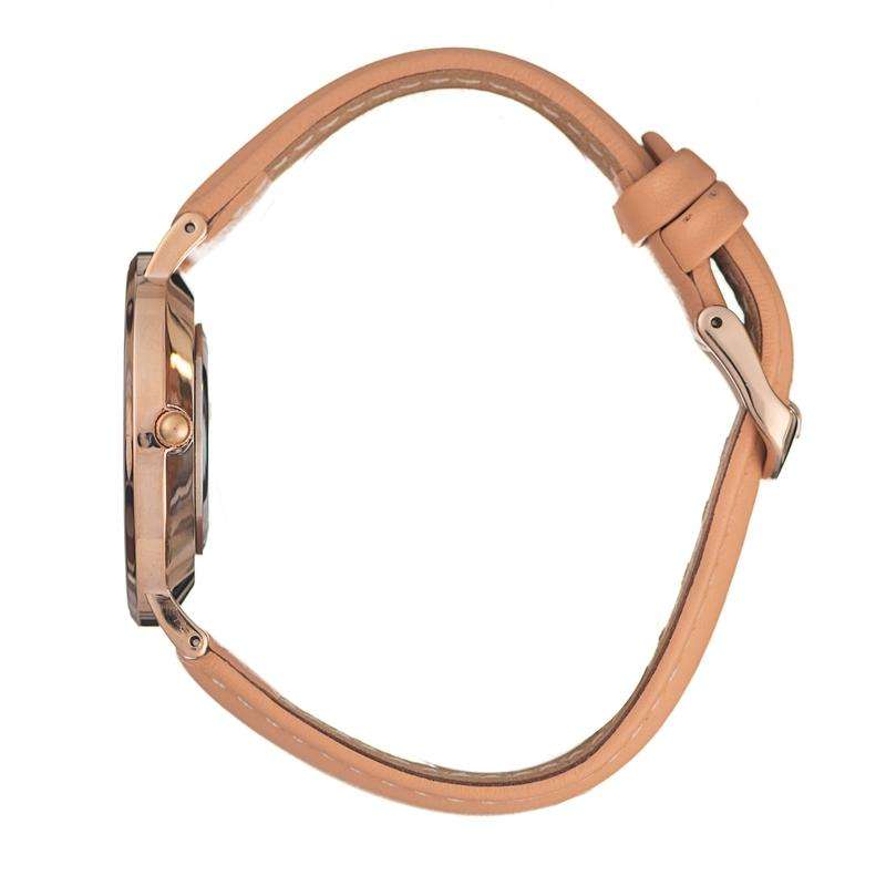 Hallmark White Dial Tan Leather Men's Watch | HL2044T