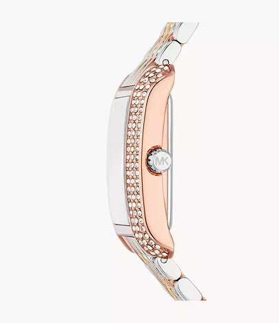 Michael Kors Emery Three-Hand Tri-Tone Stainless Steel Woman's Watch | MK4744