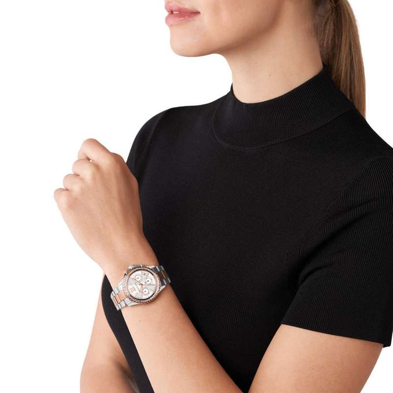 Michael Kors Everest Chronograph Two-Tone Women's Watch | MK7214