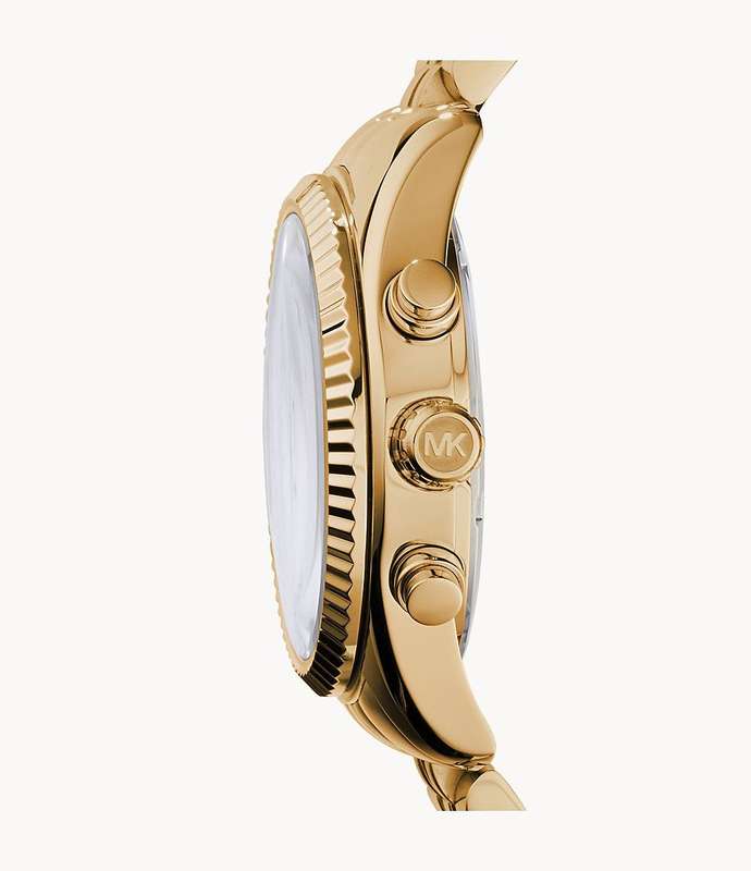 Michael Kors Lexington Chronograph Gold-Tone Stainless Steel Woman's Watch | MK7378