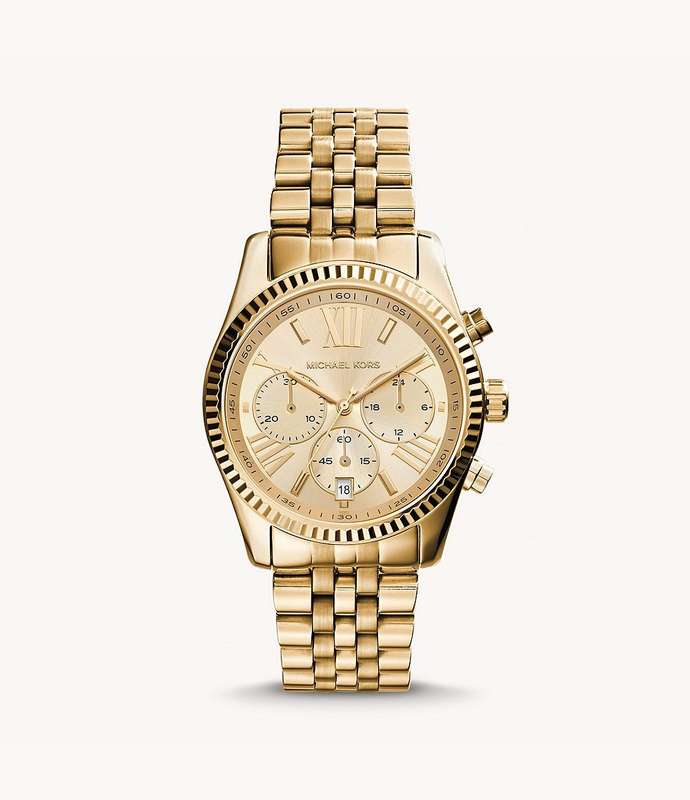 Michael Kors Lexington Chronograph Gold-Tone Stainless Steel Woman's Watch | MK7378