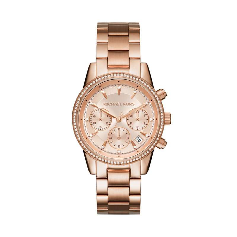 Michael Kors Bryant Rose Gold Round Stainless Steel Women's Watch | MK6357