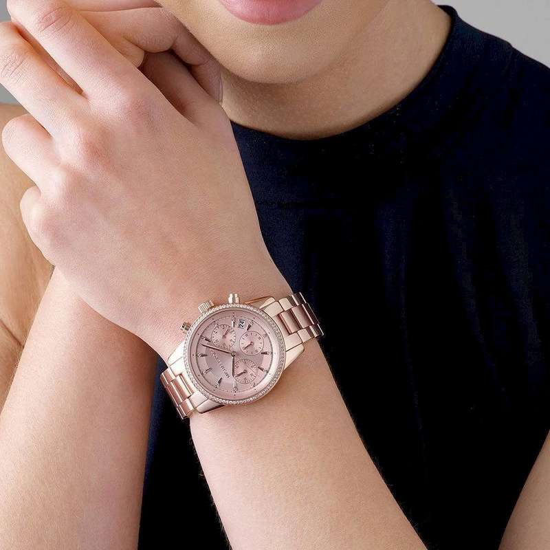 Michael Kors Bryant Rose Gold Round Stainless Steel Women's Watch | MK6357