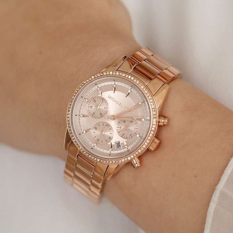 Michael Kors Bryant Rose Gold Round Stainless Steel Women's Watch | MK6357