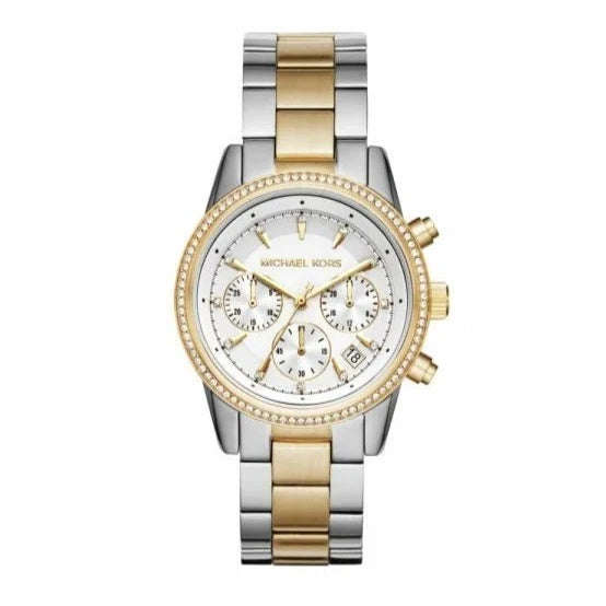 Michael Kors Bryant Silver Round Stainless Steel Woman's Watch | MK6474