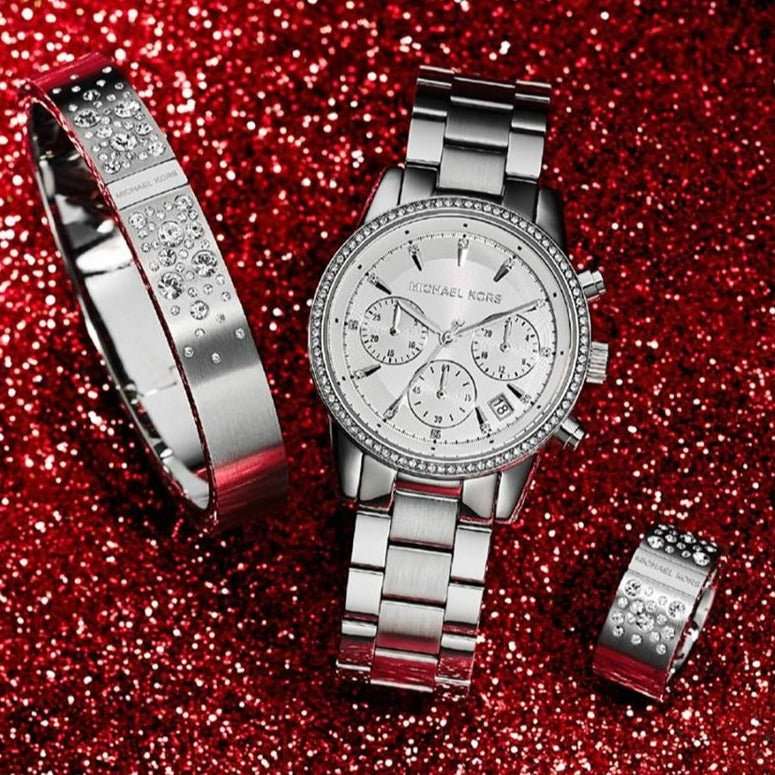 Michael Kors Bryant Silver Steel Tone Women's Watch | MK6428