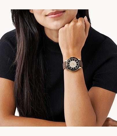 Michael Kors Runway Three-Hand Brown PVC Women's Watch | MK6979