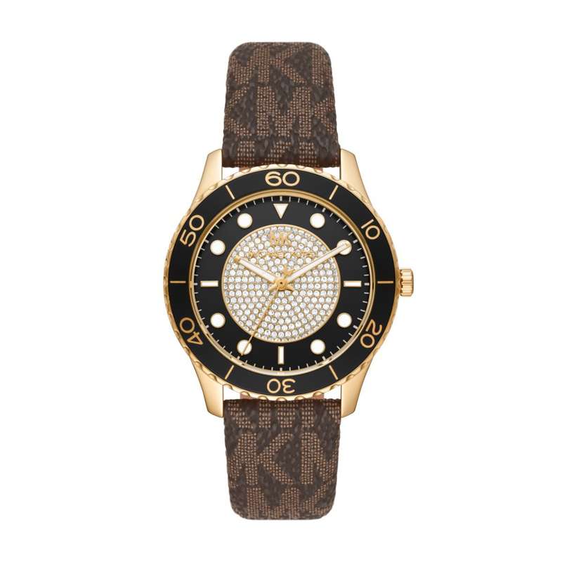 Michael Kors Runway Three-Hand Brown PVC Women's Watch | MK6979