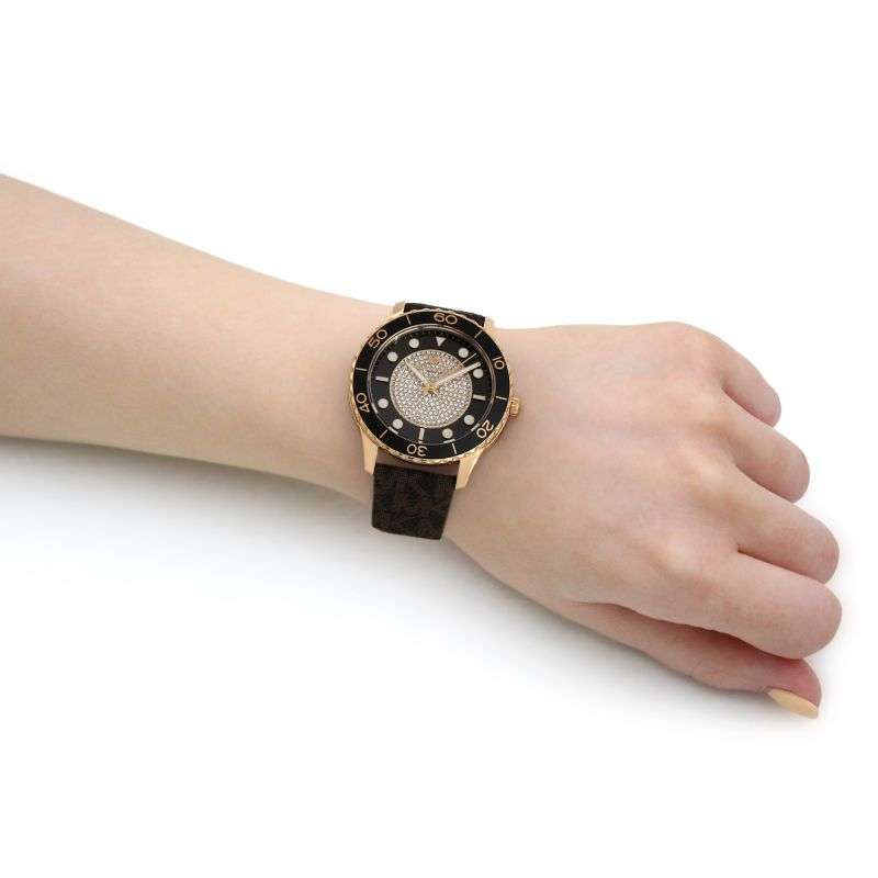 Michael Kors Runway Three-Hand Brown PVC Women's Watch | MK6979