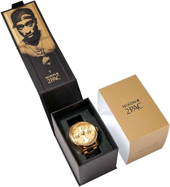 NIXON 2PAC Corporal Gold Stainless Steel Men's Watch | A1377509-00