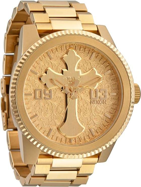 NIXON 2PAC Corporal Gold Stainless Steel Men's Watch | A1377509-00