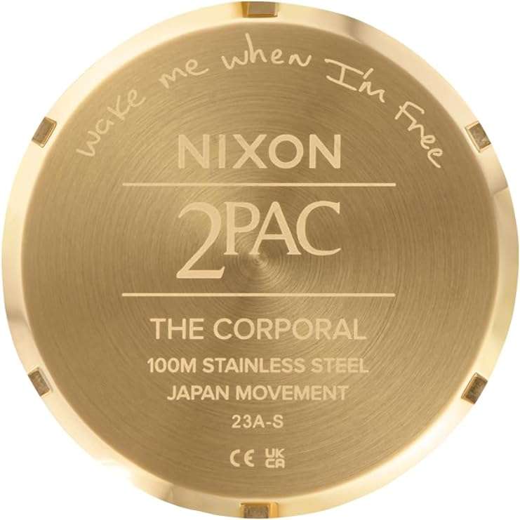 NIXON 2PAC Corporal Gold Stainless Steel Men's Watch | A1377509-00