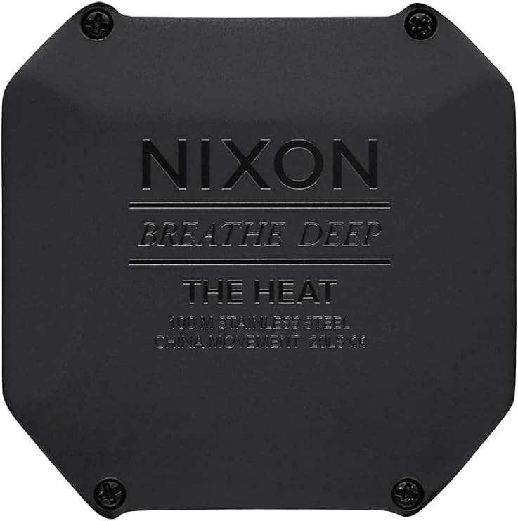 Nixon Heat Digital Black Square Dial Unisex Watch | A13205154-00