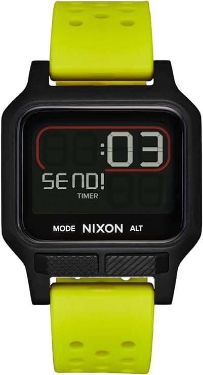 Nixon Heat Digital Black Square Dial Unisex Watch | A13205154-00