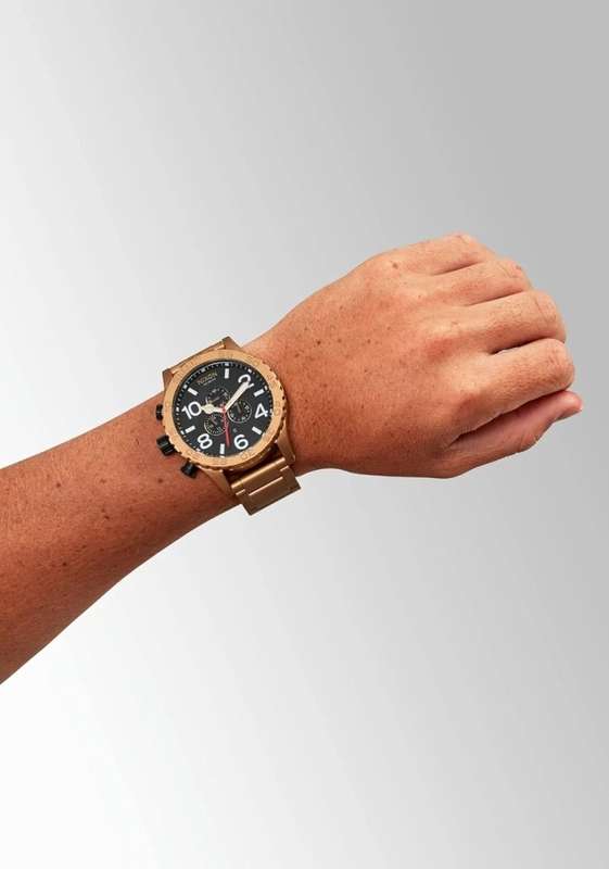 Nixon Quartz Stainless Steel Strap Bronze/Black Bracelet Men's  Watch | A0835145-00