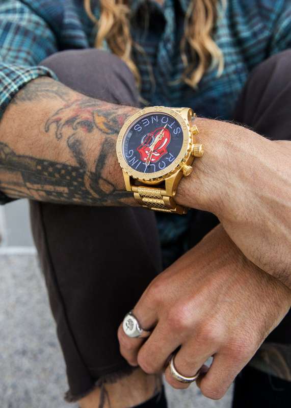 NIXON Rolling Stones 51-30 Gold/Black Men's Watch | A1355513-00
