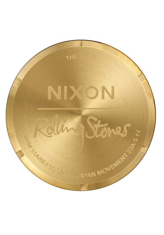 NIXON Rolling Stones 51-30 Gold/Black Men's Watch | A1355513-00