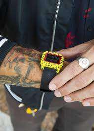 NIXON Rolling Stones Staple Unisex Watch | Yellow / Black
