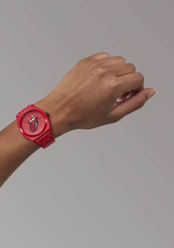 NIXON Rolling Stones Time Teller All Red