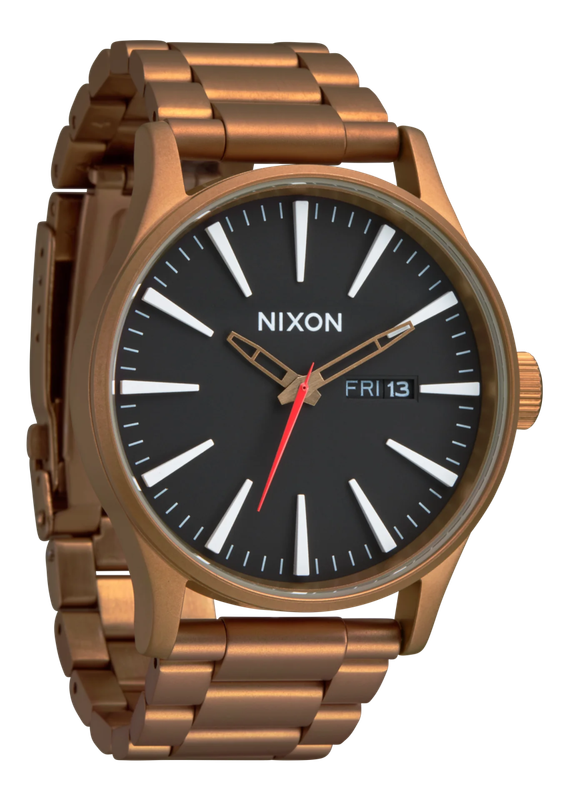 Nixon Sentry Black Dial Stainless Steel Unisex Watch | A3565145-00