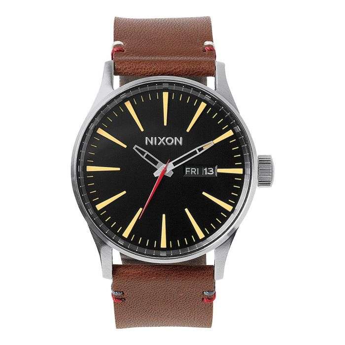 NIXON Sentry Leather Mens Watch