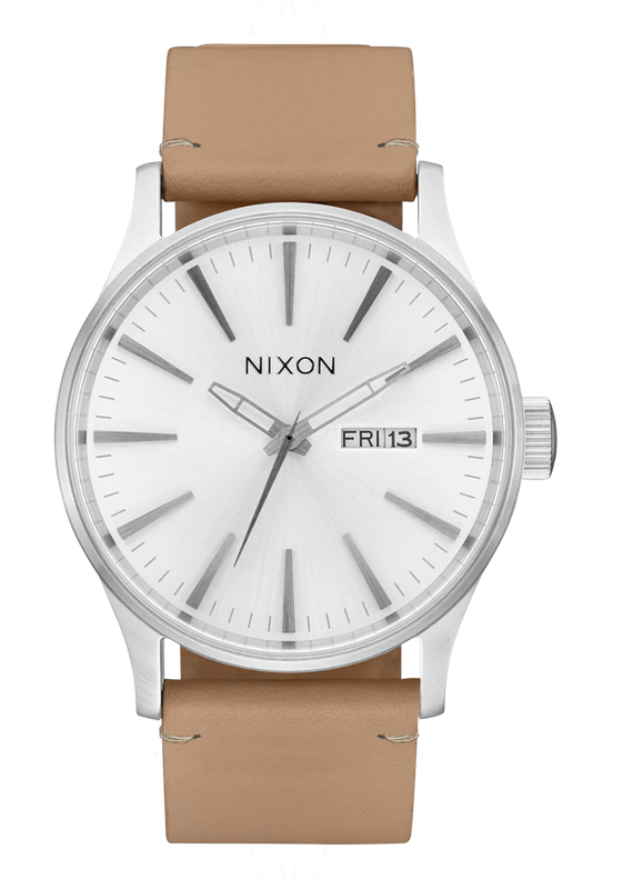 Nixon Sentry Tan Leather Unisex Watch | A1055095-00