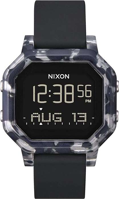 Nixon Siren Tortoise Digital Black Strap Unisex Watch | A12102882-00
