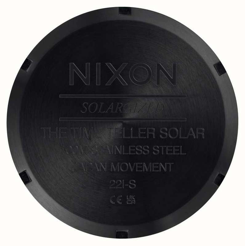 Nixon Time Teller Solar Black Dial / Black Stainless Steel Unisex Watch| A1369756-00