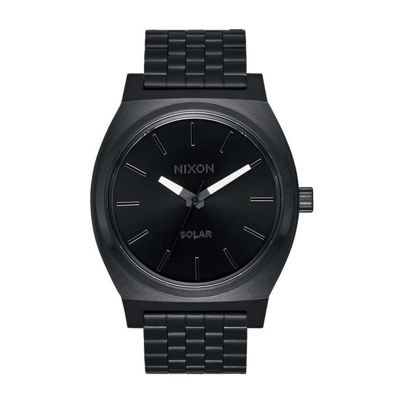 Nixon Time Teller Solar Black Dial / Black Stainless Steel Unisex Watch| A1369756-00