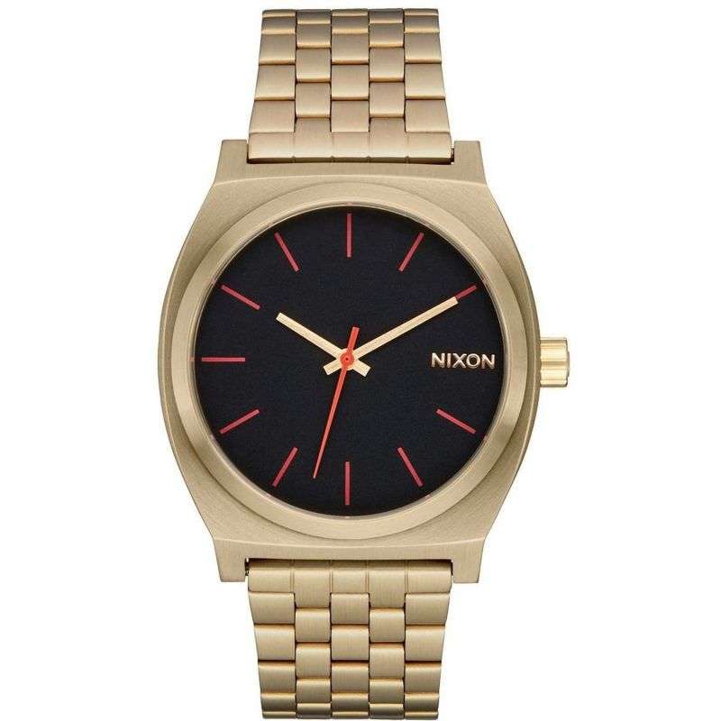 NIXON Time Teller Stainless Steel Black Dial Unisex Watch | A0455164-00