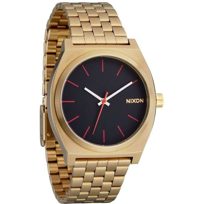 NIXON Time Teller Stainless Steel Black Dial Unisex Watch | A0455164-00