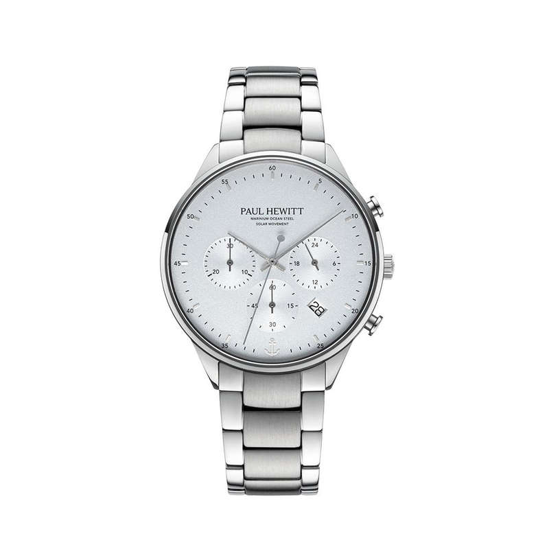 Paul Hewitt Chronograph Silver White Men's Watch | PH-W-0302
