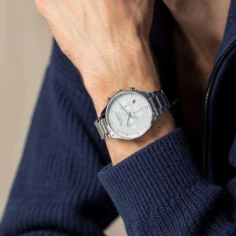 Paul Hewitt Chronograph Silver White Men's Watch | PH-W-0302
