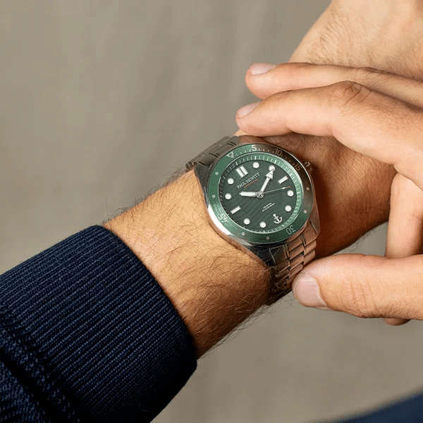 Paul Hewitt Ocean Diver Multilink Silver Green Men's Watch | PH-W-0465
