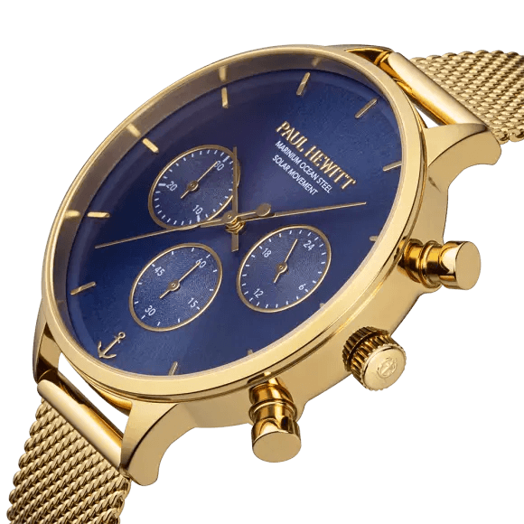 Paul Hewitt Oceanpulse Gold Blue Women's Watch | PH-W-0303