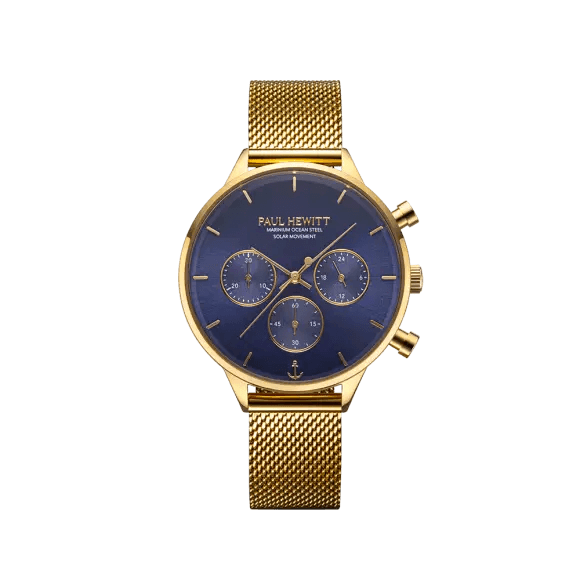 Paul Hewitt Oceanpulse Gold Blue Women's Watch | PH-W-0303