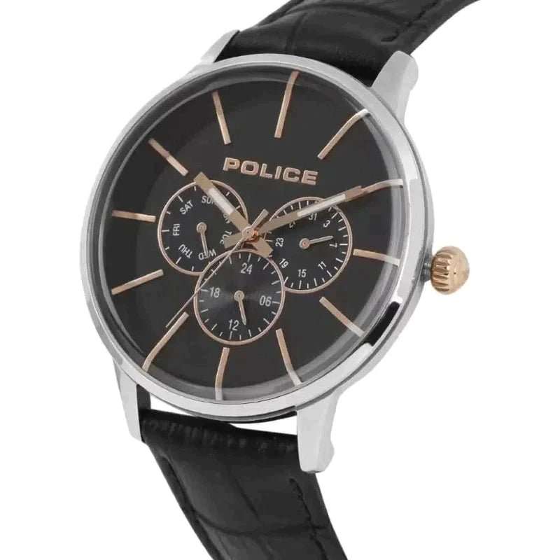Police Swift Analog Black Leather Men's Watch | PL14999JS02