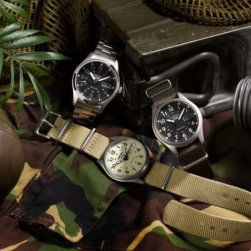 Seiko 5 Desert Kit Midfield Automatic Sports Style Nylon Strap Men's Watch | SRPJ83K1