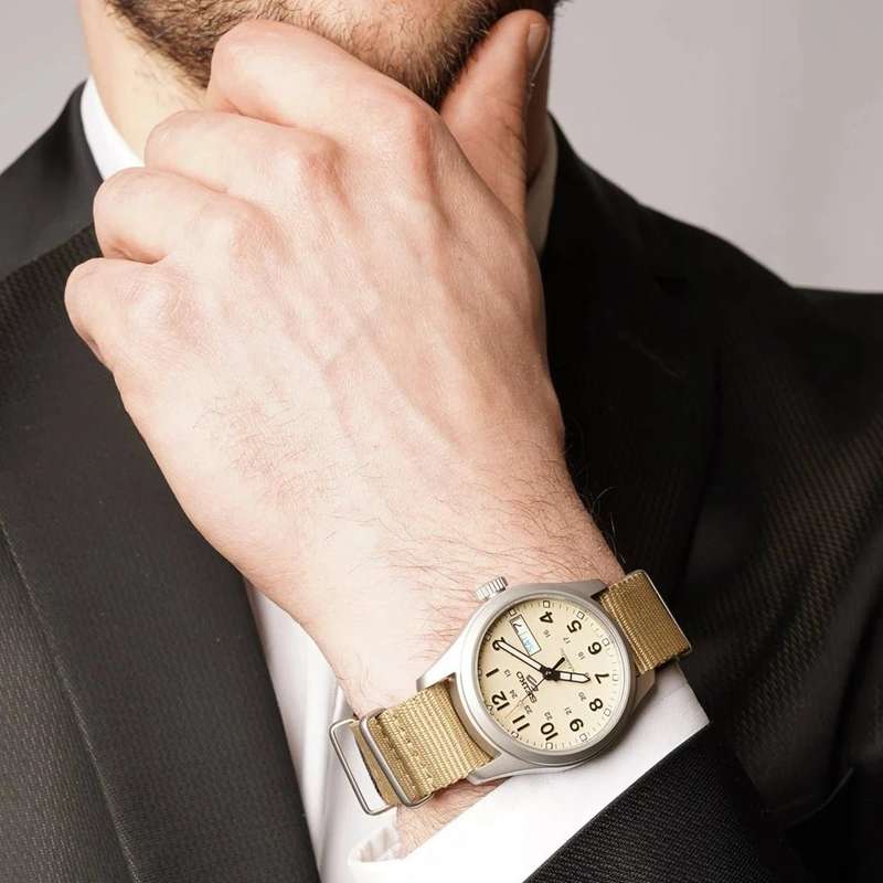 Seiko 5 Desert Kit Midfield Automatic Sports Style Nylon Strap Men's Watch | SRPJ83K1