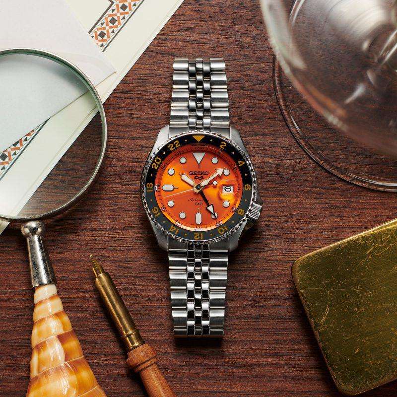 Seiko 5 Sports Mikan Orange GMT SKX Re-Interpretation Men's Watch | SSK005K1