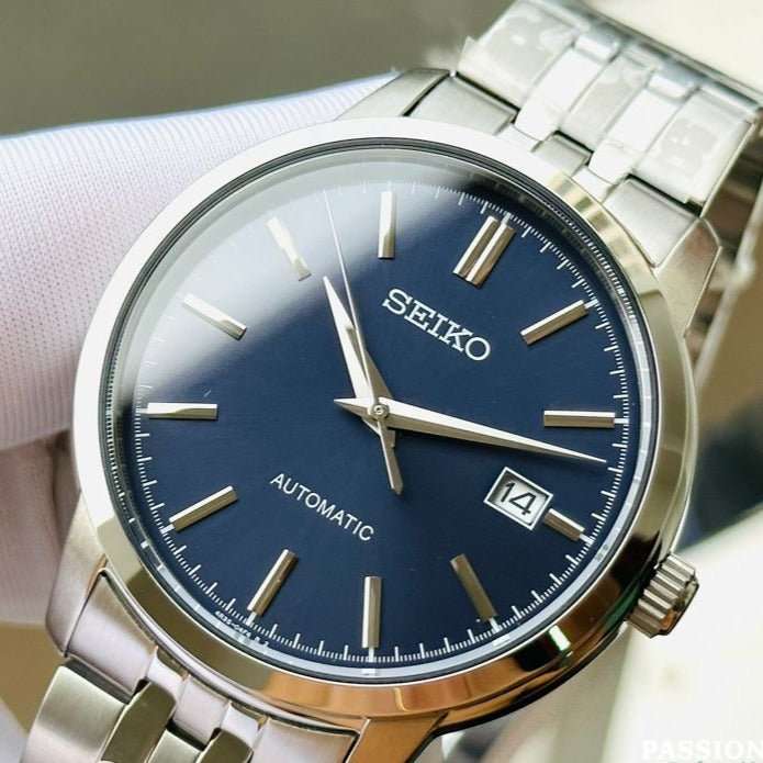 Seiko Blue Dial Silver Stainless Steel Unisex Dress Watch | SRPH87K1