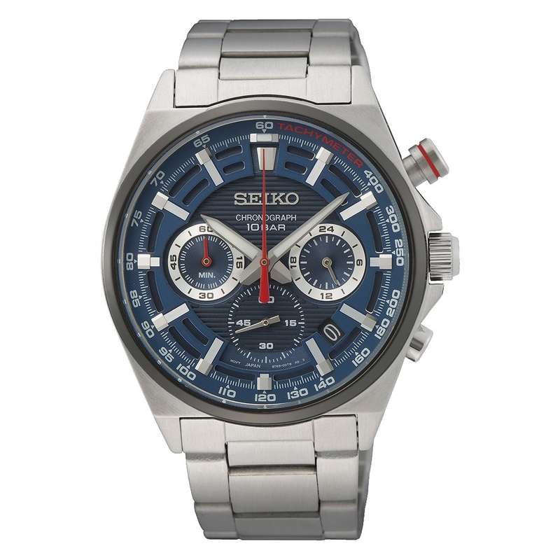 Seiko Chronograph Quartz Blue Dial Men's Watch | SSB407P1