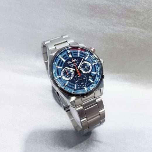 Seiko Chronograph Quartz Blue Dial Men's Watch | SSB407P1