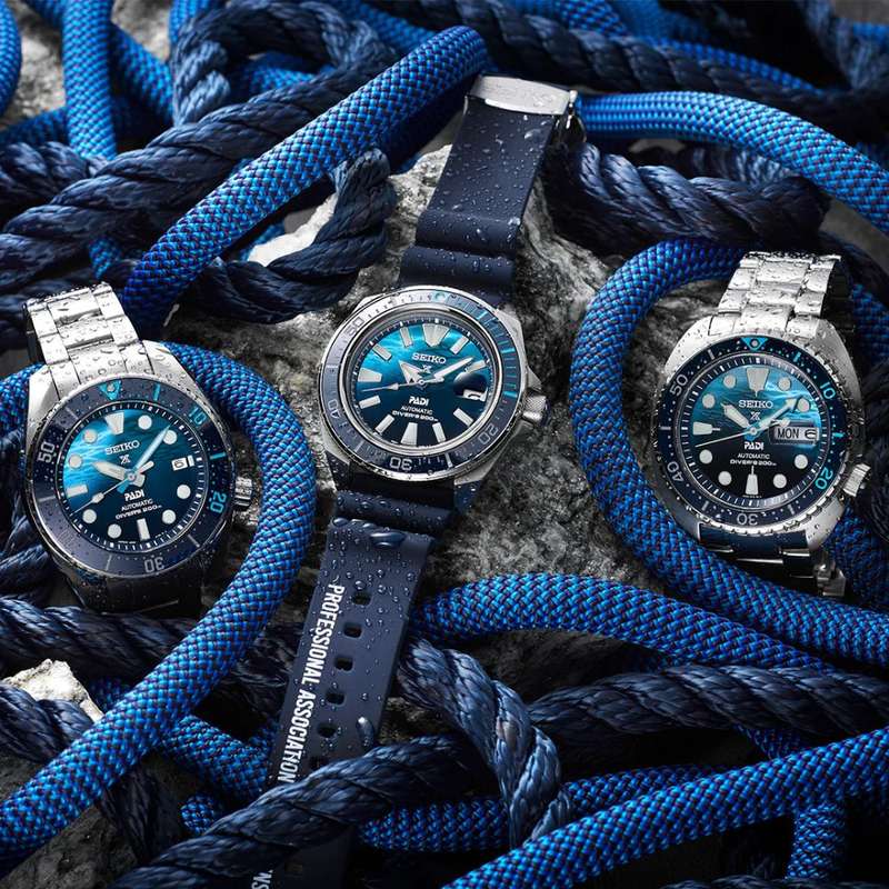 Seiko Prospex Padi Blue Dial Resin Strap Men's Watch | SRPJ93K1