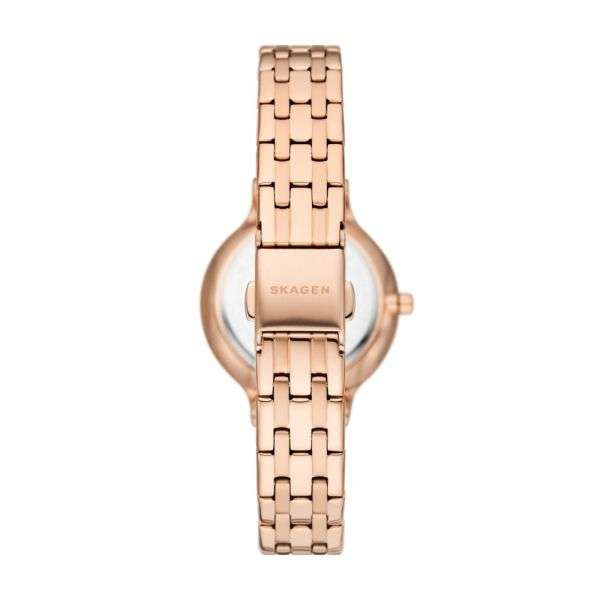 Skagen Anita Lille Three-Hand Rose Gold Stainless Steel Woman's Watch | SKW3128
