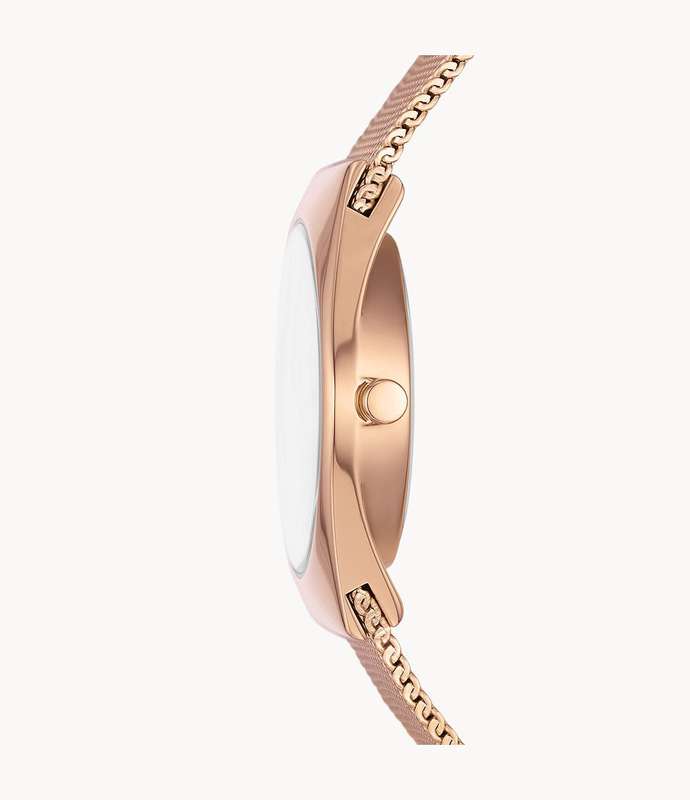 Skagen Grenen Lille Solar-Powered Rose Gold Stainless Steel Mesh Women's Watch | SKW3078