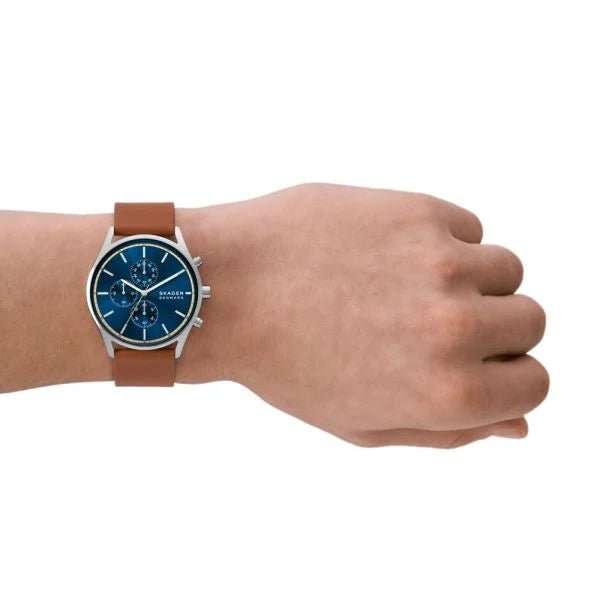 Skagen Holst Chronograph Luggage Leather Men's Watch | SKW6916